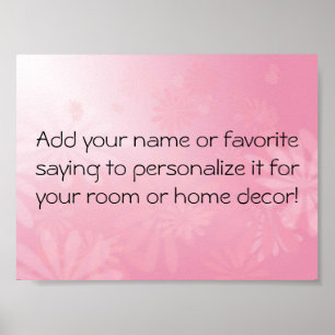 Anpassadet söt N Rosa Poster Skriv ut