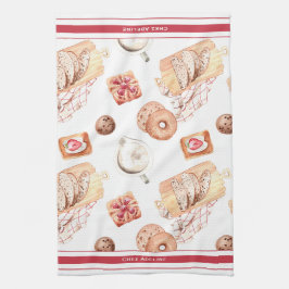 Anpassadet Söta bakade Pastries Kökshandduk