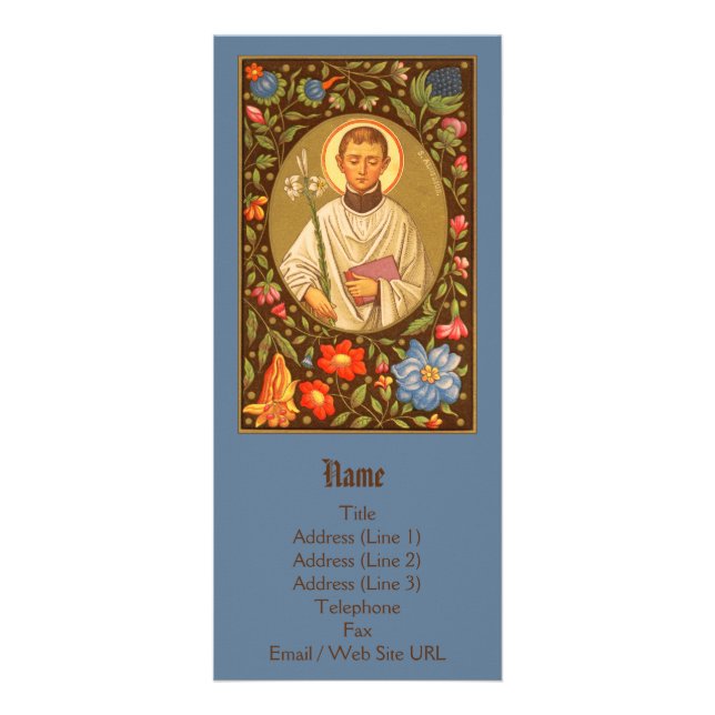 Anpassadet St. Aloysius Gonzaga (PM 01) Reklamkort (Framsidan)