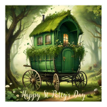 Anpassadet St Patrick's Day Boho Gypsy Wagon.