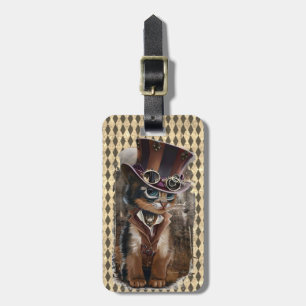 Anpassadet Steampunk Kattunge Bagagebricka