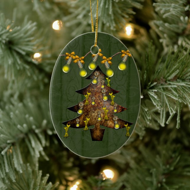 Anpassadet Steampunk Metall Träd Julgransprydnad Keramik (Träd)