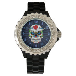 Anpassadet Sugar Skull Manar Watch Armbandsur