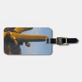 Anpassadet Sunlit Saguaro Cactus Bagagebricka