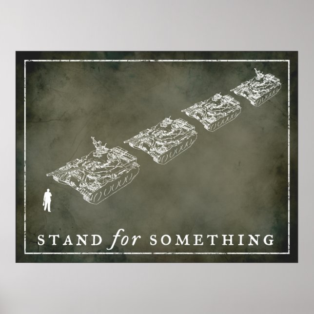 Anpassadet tank Man "stand" Poster (Framsidan)
