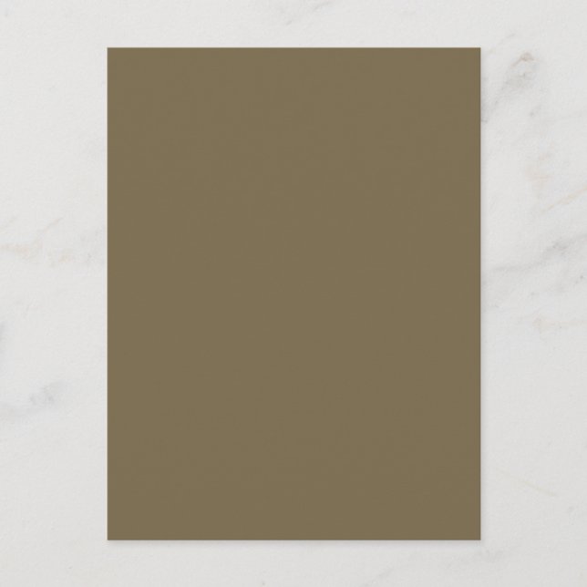 Anpassadet Taupe Brown Färg Background Vykort (Framsida)