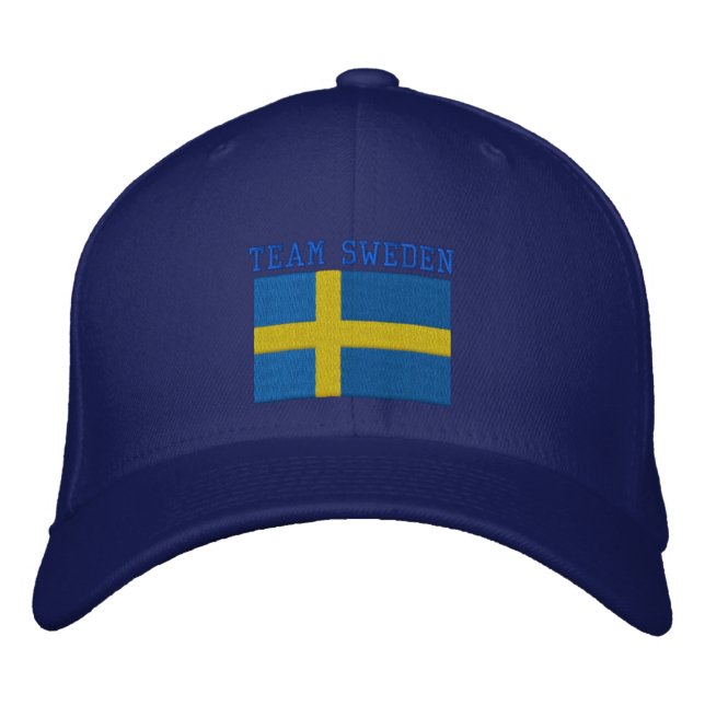 ANPASSADET TEAM-Sverige 2010 Dated Broderad Keps (Framsida)