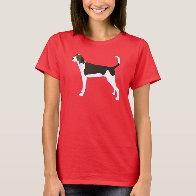 Anpassadet Treeing Walker Coonhound Basic Breed Tee (Framsida)