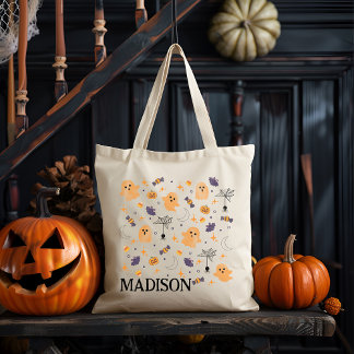 Anpassadet Trick-or-Treat Canvas Tote Bag Tygkasse