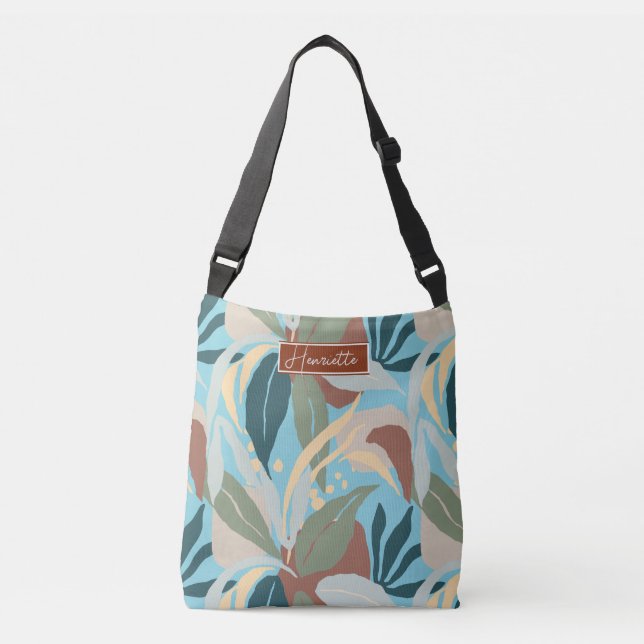 Anpassadet Tropical Lövs Tote Bag Axelväska (Framsida)