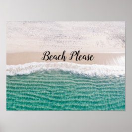 Anpassadet Turcos Vatten Beach, tack Poster