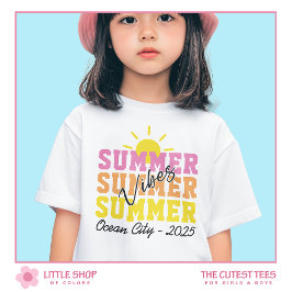 Anpassadet Typography Girls sommaren Vibes T Shirt
