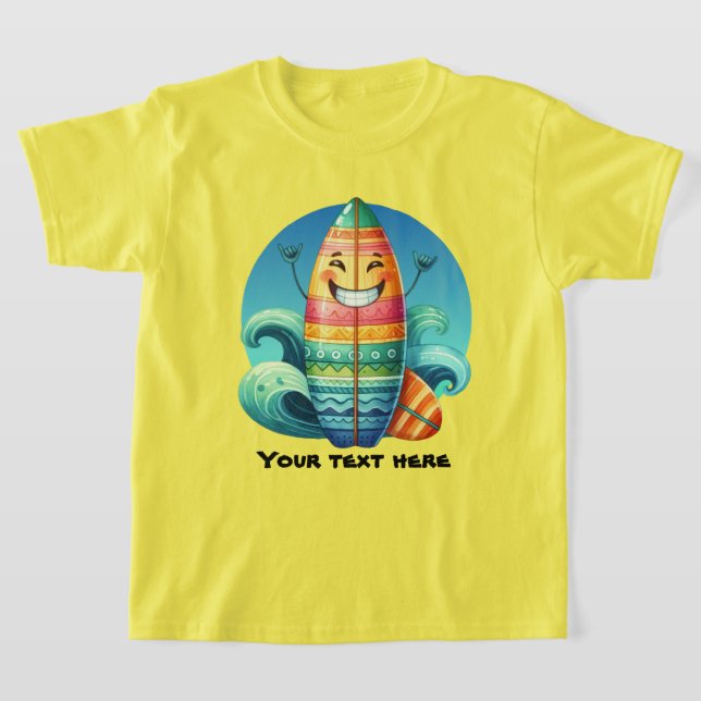 anpassadet Unisex surfa board för coolor T Shirt (Laydown)