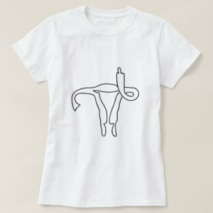 Anpassadet UTERUS MITTEN FINGER LÄGG TILL EGEN FR T Shirt