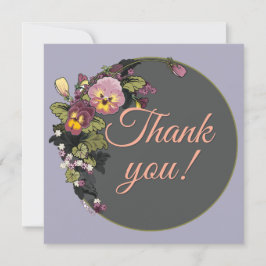 Anpassadet Victorian Pansies Framed Julkort