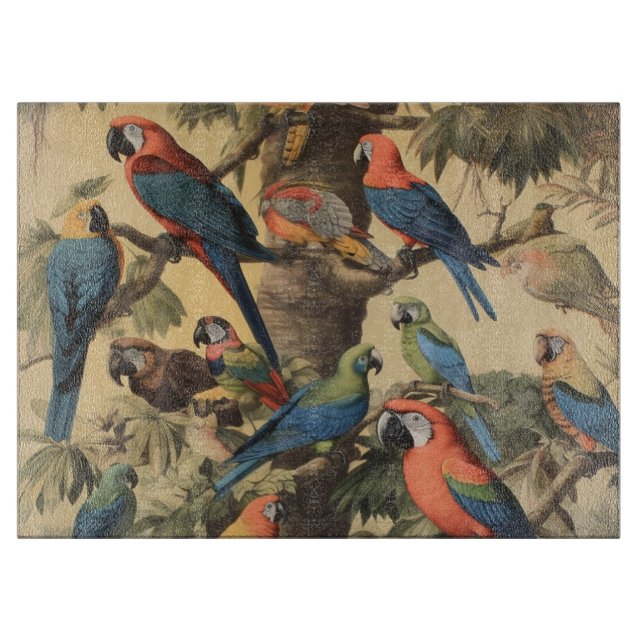 anpassadet vintage botaniska scenparroter (Framsidan)