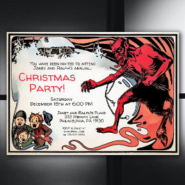 Anpassadet vintage Creepy Krampus Inbjudningar