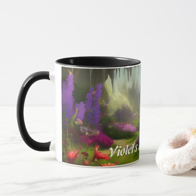 Anpassadet Violets Morgontea Personlig Mugg (Med munk)