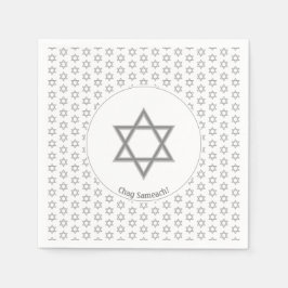 Anpassadet Vita Silver | STAR ÖVER DAVID Papper Pappersservett