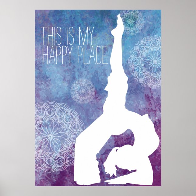 Anpassadet Watercolor Yoga Mandala | POSTER (Framsidan)