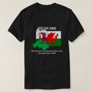 Anpassadet WELSH PAPPA Flagga Wales T Shirt