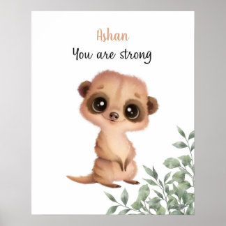 Anpassadet Whispering Meerkat Affirmations Poster
