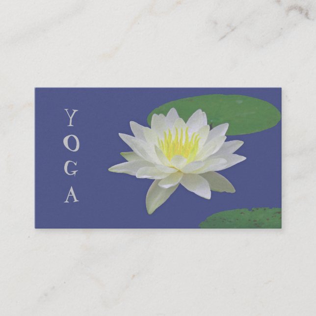 ANPASSADETS AFFÄRSKORT, "WHITE LOTUS BLOMMAR" VISITKORT (Framsida)