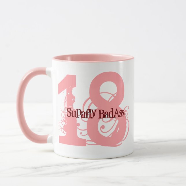 Anpassadets ålder Sexton 18-årsdag Kaffe Mugg (Vänster)