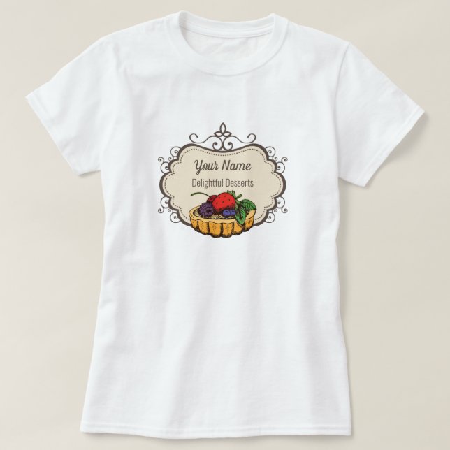 Anpassadets bakbageri-kock t shirt (Design framsida)