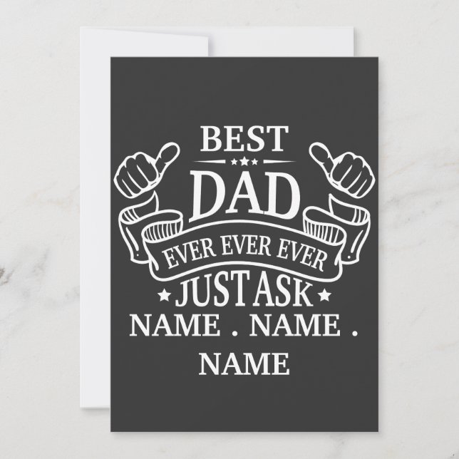 Anpassadets bästa Pappa någonsin.. Fråga bara om b Inbjudningar (Framsida)