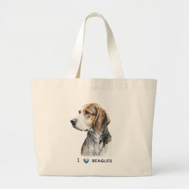 Anpassadets beagle canvas tote jumbo tygkasse