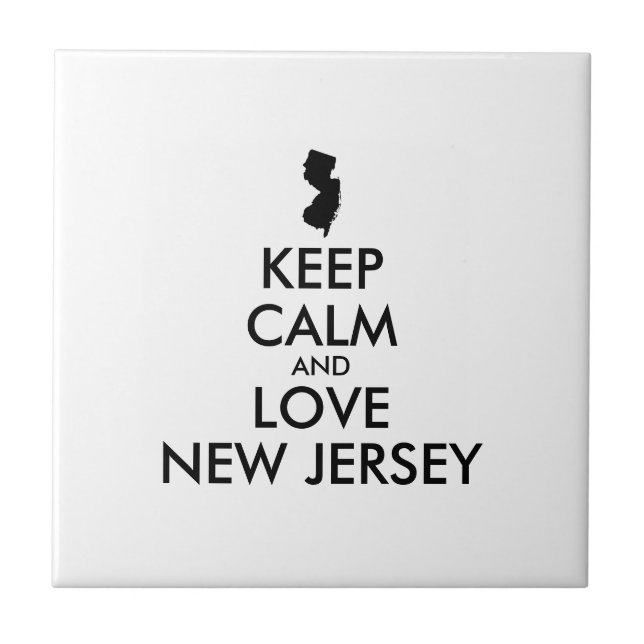 Anpassadets BEHÅLLA LUGN och KÄRLEK NEW JERSEY Kakelplatta (Framsidan)
