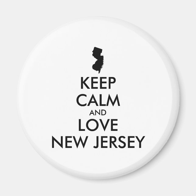 Anpassadets BEHÅLLA LUGN och KÄRLEK NEW JERSEY Magnet (Framsidan)