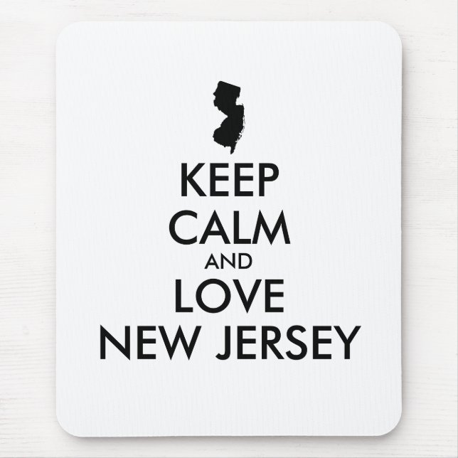 Anpassadets BEHÅLLA LUGN och KÄRLEK NEW JERSEY Musmatta (Framsidan)