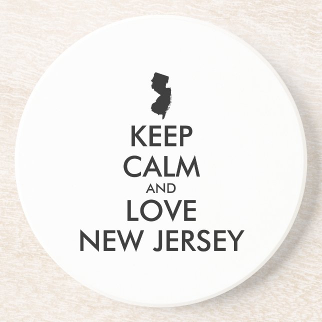 Anpassadets BEHÅLLA LUGN och KÄRLEK NEW JERSEY Underlägg Sandsten (Framsidan)