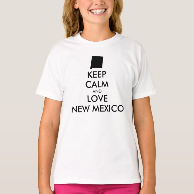 Anpassadets BEHÅLLA LUGN och KÄRLEK NEW MEXICO Tee Shirt (Framsida)