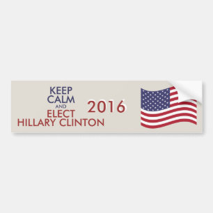 Anpassadets Behålla, Lugn och val av HILLARY CLINT Bildekal