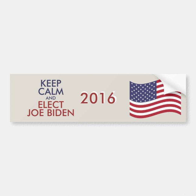 Anpassadets Behålla Lugn och välj JOE BIDEN Bildekal (Framsidan)