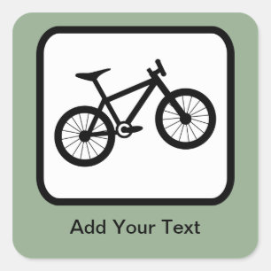Anpassadets bergsBiker, Logotyp Fyrkantigt Klistermärke
