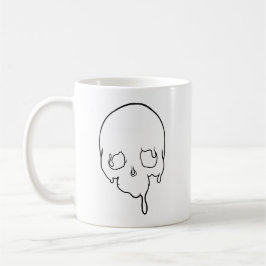 Anpassadets bildpunktsskullskontur kaffemugg
