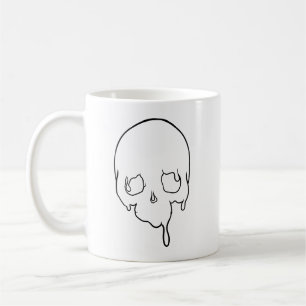 Anpassadets bildpunktsskullskontur kaffemugg