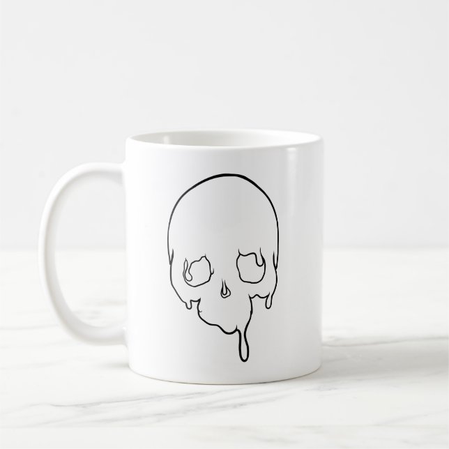 Anpassadets bildpunktsskullskontur kaffemugg (Vänster)