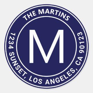 Anpassadets cirkulära Returadress Klassisk Runt Klistermärke