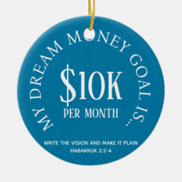 Anpassadets ekonomiska mål julgransprydnad keramik