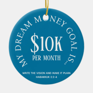 Anpassadets ekonomiska mål julgransprydnad keramik