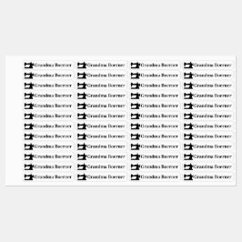 Anpassadets etiketter som du har tillverkat av