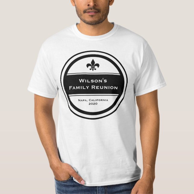 anpassadets familjeåterförening fleur de lis t shirt (Framsida)