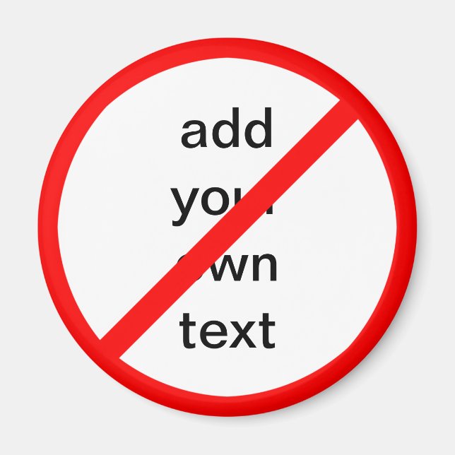 Anpassadets förbjudna signatur magnet (Framsidan)