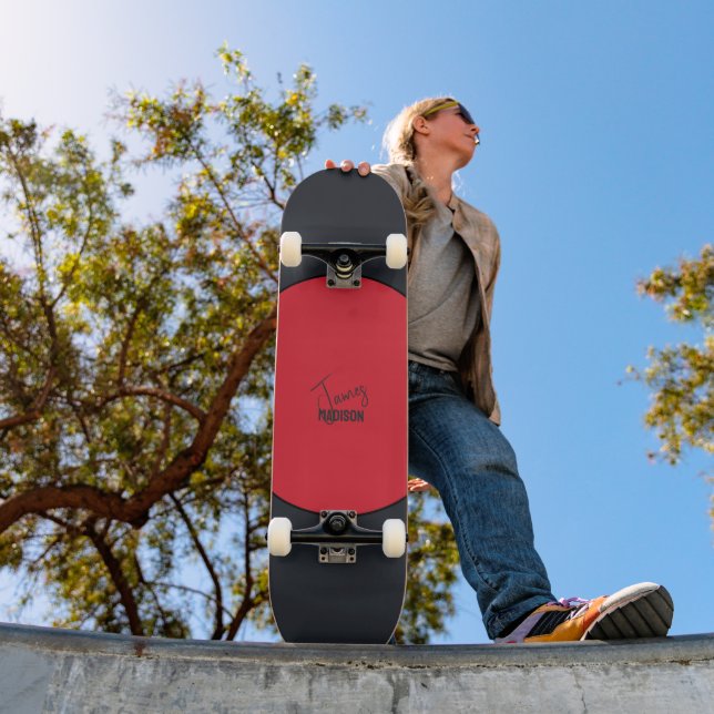 Anpassadets Förenklade röda punkt Mini Skateboard Bräda 18,5 Cm (Utomhus 1)