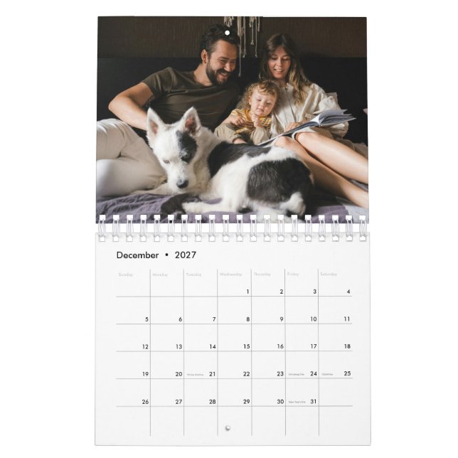 Anpassadets fotofamiljkalender kalender (Dec 2027)